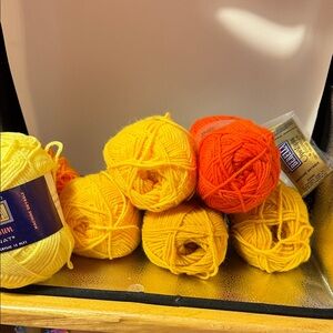 Vibrant Yellow and Orange Yarn Collection